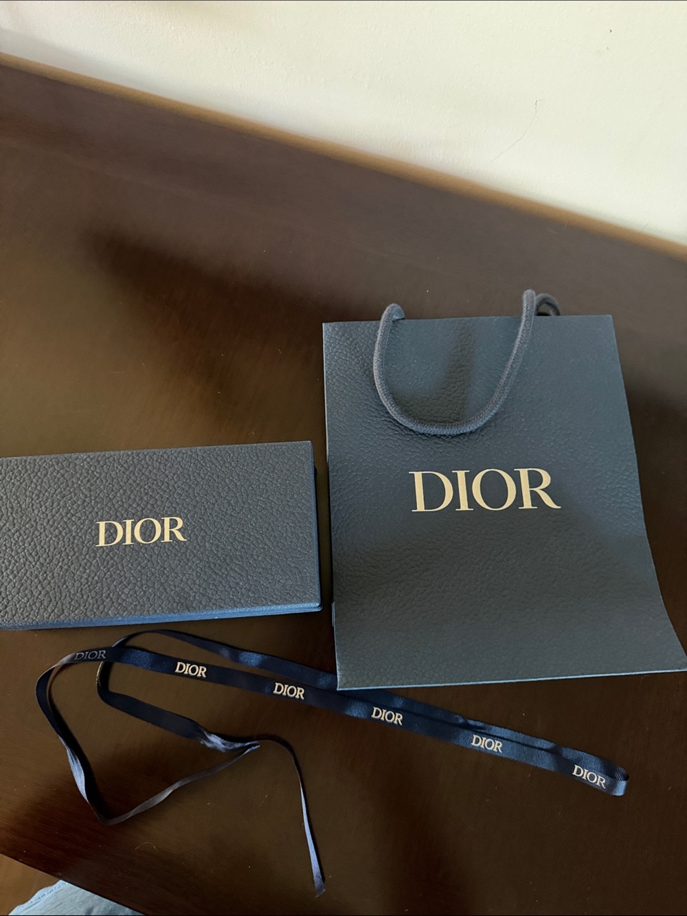 Dior Navy Gift Set with Silver Logo
